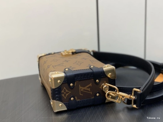 Affordable VUITTON LOUIS TRUNK PM-18×12.5×8cm SIDE 0709